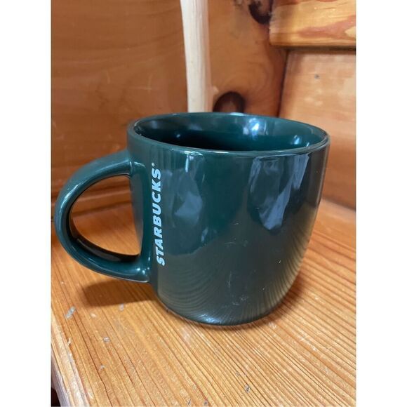 Starbucks Green Holiday Snowflake 14oz mug - Picture 2 of 4